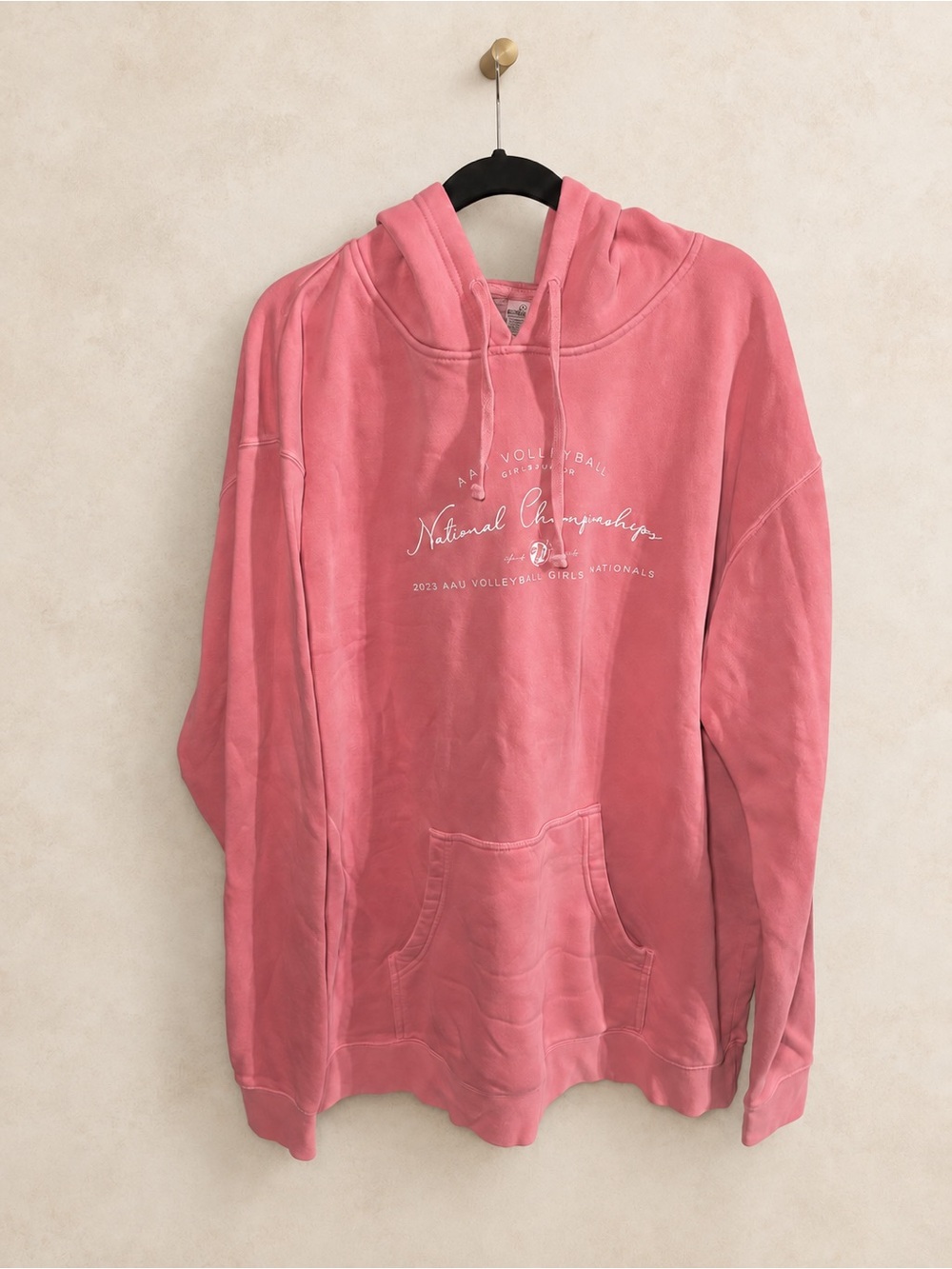 2023 AAU Volleyball Girls Junior Nationals Pink Hoodie 2XL